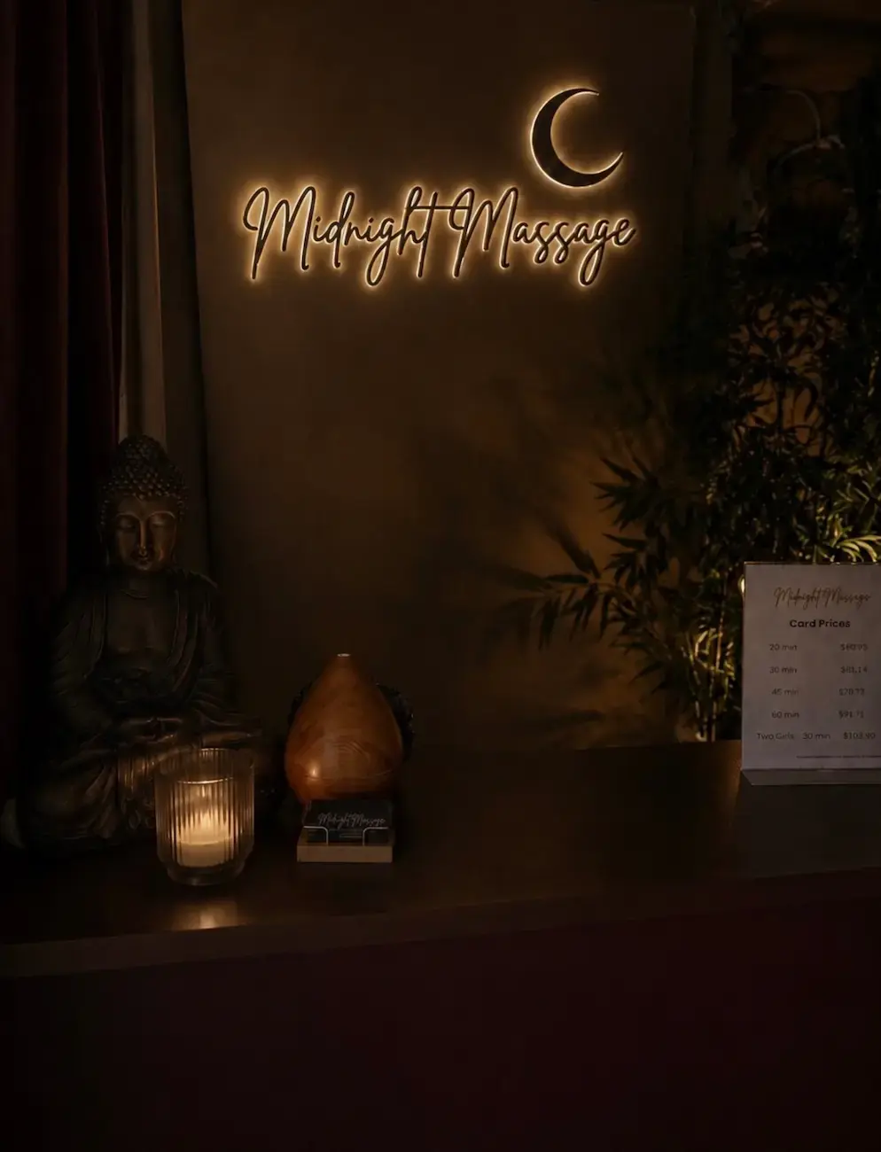 Midnight Massage reception area in Glen Iris Melbourne Midnight Massage reception area in Glen Iris Melbourne